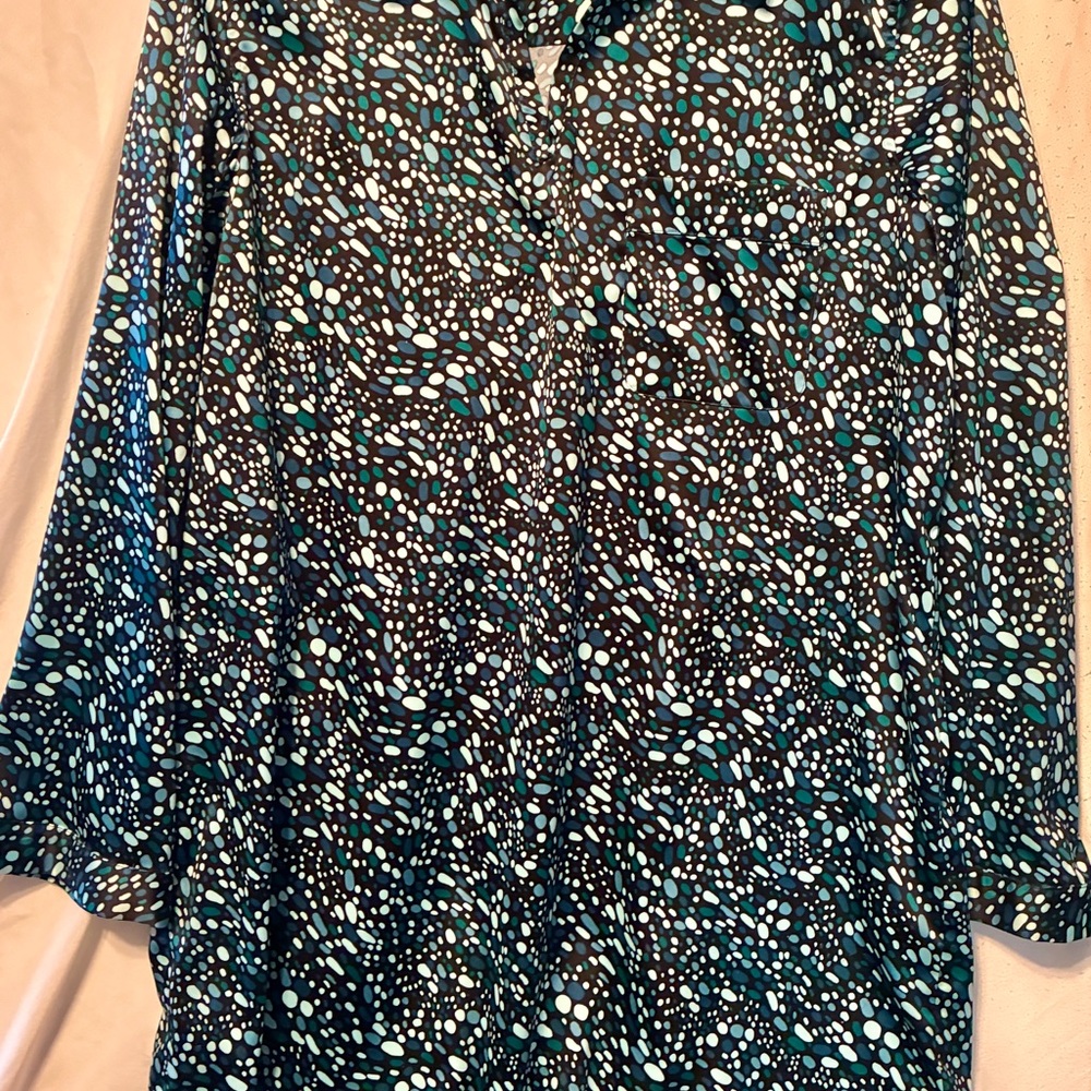 Cabernet Printed Long Sleeve Tunic Dress | Size M